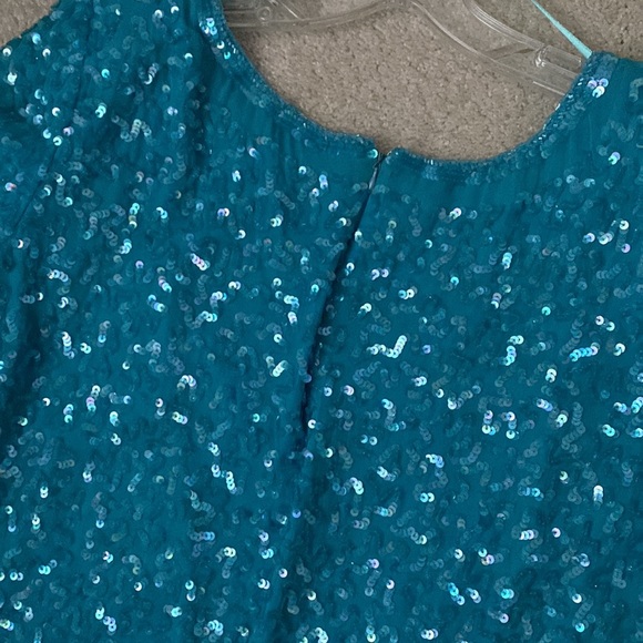 Formal teal sequin top - Picture 3 of 3